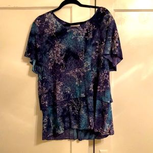 Women’s Plus Floral layered Blouse Dress Barn.